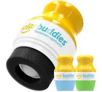 Applicateur de crème solaire Solar Buddies - Vert & Bleu - Applicateur de crème solaire et de lotion rechargeable à éponge pour enfants, adultes et familles - Contient 100 ml