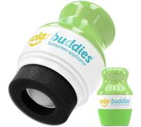Applicateur de crème solaire Solar Buddies - Vert intégral - Applicateur rechargeable à bille avec éponge pour crème solaire et lotions - Pour enfants, adultes et familles - Contenance 3,4 fl oz