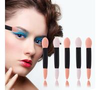 Applicateur De Fard À Paupières Jetable, 100 Pièces, Double Face, Bâton De Fard À Paupières, Brosse Éponge, Poudre De Maquillage, Pinceaux