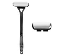 Applicateur de lotion pour le dos pour hommes/femmes, applicateur de lotion, brosse de lotion, outil de soins du corps, outil de soin de la peau, poignée pliable avec 2 têtes de rouleau