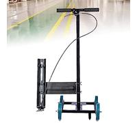 Applicateur de marquage de voies à poussée manuelle, machine de marquage de lignes par transfert sur roue avec largeur de ligne réglable en arc de cercle de 5 à 15 cm, vitesse de pulvérisation contrô