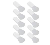 Applicateur de Masque en Silicone, 10pcs Silicone Brush Cosmetic Spatula Mini Handle Great Mud Applicateur Portable Facial Beauty Tool White (Style de pouce en forme de ventilateur)