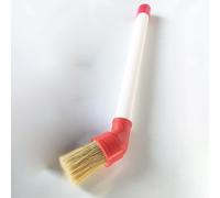 Applicateur de pâte en plastique avec pointe coudée conçue pour la lubrification des billes et des jantes lors du changement de pneu