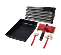 Applicateur de peinture de plafond - 17,8 cm avec perche d'extension multi-angle | Kit de débroussailleuse de bord de peinture, outil pulvérisateur de brosse d'angle | pour parquet en bois, clôture