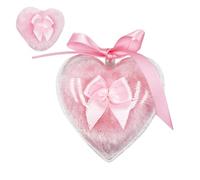 Applicateur de poudre pour le corps, houppette de poudre pour bébé,Bouffée de poudre de maquillage pour femmes en forme de cœur | Bouffée de poudre lavable à poils longs pour le nettoyage du visage, b