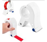 Applicateur de Ruban Masquage avec Cutter et Ruban - Distributeur de Ruban Adhésif 38 mm, Poignée Ergonomique, Idéal pour Peinture, Fenêtres, Portes et Sols (Red)