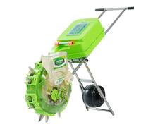 Applicateur de semis et d'engrais de jardin avec 7 plaques de semences interchangeables, pot de fleurs en rangée pour maïs, support amovible