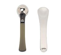 Applicateur de sérum à double fonction, bâton de massage à bille pour les yeux et cuillère à crème, alliage de zinc |Outil de Massage Facial de beauté à double fonction