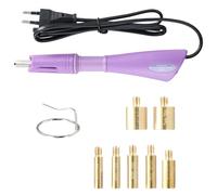 Applicateur de Strass Thermocollants, Hotfix Applicateur, Outil de Baguette D'applicateur de Correctif à Chaud, Avec 7 Embouts Applicateurs, Convient Aux Travaux de Bricolage, Violet