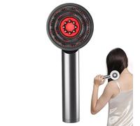 Applicateur d'huile capillaire électrique - Appareil de massage du cuir chevelu à lumière rouge - Peigne de massage enrichi en huile - Brosse à cheveux vibrante portable - Massage du cuir chevelu -