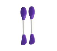 Applicateur pour masque, Applicateur de brosse masque facial en Silicone souple, ensemble multifonctionnel Portable multicolore(A purple)