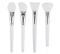 Applicateur pour masque, Spatule de brosse masque facial en silicone souple réutilisable portable multicolore 3/4 pièces(Mix 4pcs)