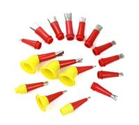 Applicateur professionnel de buse de calfeutrage en silicone 16 buses 6 bases Outil antirouille pour évier, fenêtre, salle de bain Applicateur de mastic en silicone réutilisable