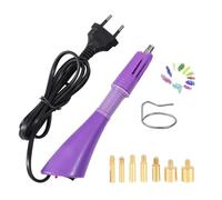Applicateur Strass Hotfix, Applicateur Strass Hot Fix Outil Baguette, Applicateur de Stras Thermocollants, Avec 7 Embouts de Tailles Différentes, Support, Convient Aux Travaux de Bricolage, Violet