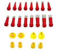 Applicateurs de buse de calfeutrage en acier inoxydable avec bases, ensemble d'outils de mastic pour évier, baignoire, joints de cuisine, finition antirouille réutilisable pour la maison (16 pièces)