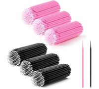Applicateurs de micro-pinceaux à pointes longues, micro-applicateurs jetables avec pointes plus longues, micro-tampons pour le maquillage, applicateurs de pinceaux à micro-cils