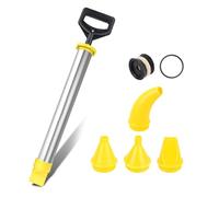 Applicateurs de mortier en acier inoxydable robuste à haute efficacité avec deux buses - Accessoire portable pour calfeutrer et jointoyer