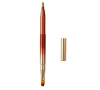 Applicateurs de pinceaux à lèvres professionnels exquis - Pinceaux à lèvres rétractables - Outil de pinceau de maquillage brillant pour femmes et filles (deux têtes, dégradé rouge)
