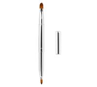 Applicateurs de pinceaux à lèvres professionnels exquis - Pinceaux à lèvres rétractables - Pinceau de maquillage brillant à lèvres pour femmes et filles (argent vif)