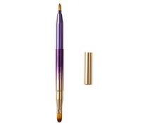 Applicateurs de pinceaux à lèvres professionnels exquis - Pinceaux à rouge à lèvres rétractables - Outil de maquillage pour femmes et filles (deux têtes - dégradé violet)