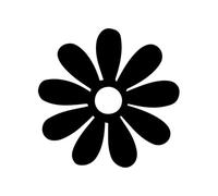 Application créative de décalcomanies de Fleurs for Voitures, décoration de fenêtre, Autocollant étanche for Bagages, 16cm x 15cm(Black,40cmx37.5cm)