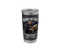 Application de la loi Retraite Retraite Shérif de police adjoint Gobelet isotherme en acier inoxydable double paroi