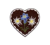 Application de patch thermocollant Mono-Quick ? thermocoller Costume Coeur Edelweiss Gentiane 6,0 x 6,0 cm