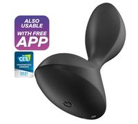 Satisfyer Plug anal vibrant Sweet Seal – connecté Bluetooth, étanche IPX7, silicone – Noir