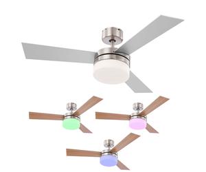 Application de ventilateur de lampe de refroidisseur de chambre de ventilateur de plafond TÉLÉCOMMANDE Google dans un ensemble comprenant des lampes LED RVB