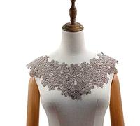 Application en dentelle brodée de fleurs, motif floral en dentelle de pointe, patch en dentelle brodé, applique en dentelle en motif de pointe pour couture, col en dentelle pour travaux manuels
