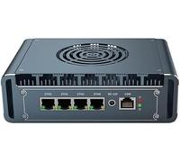Application Micro Firewall, 4 ports LAN i226-V de 2,5 Go, mini processeur PC sans ventilateur N150 Quad Core, DDR5 1 M.2 compatible avec AES-NI Barebone Routeur PC VPN, HDMI DP USB3.0 RAM (DDR5) SSD