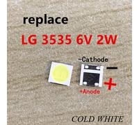 Application TV à rétroéclairage LCD blanc froid,LG UNI LUMENS SAMSUNG,1W,3V,2W,6V,100,3535 W,tout neuf,5-2.4 pièces - Type T LG 3535 6V 50PCS
