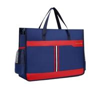 Applications étendues Sac A3 Simple à la mode, grande pochette fermeture éclair for fichiers, organisateur de documents, sacs rangement portables for femmes(Blue)