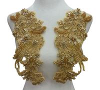 Applications florales élégantes sur taches de tissu pour la fabrication de fournitures pour personnaliser des vêtements de mode, accessoires de costume sur les taches, couture de costume