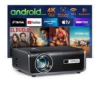 [Applications intégrées & Auto Focus/Keystone] Videorojecteur 5G WiFi Bluetooth, VOPLLS 1080P RétroProjecteur, Projecteur Video Zoom 50% Compatible avec Box TV/USB/PC/Phone iOS/Android/Jeu