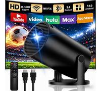 [Applications Intégrées et Améliorées 2026] Vidéoprojecteur 4K, Yoton Projecteur Wi-Fi 6 et BT 5.4, Compatible 4K/1080P, Correction Auto, Partage d'Écran Sans Fil iOS/Android, HDMI/Clé TV, Noir