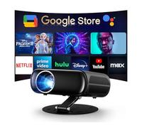 [Applications intégrées/Google TV] Projecteur intelligent 4K compatible avec WiFi et Bluetooth, GoogIe Voice, Zoom & Keystone, Support 180°, HDR10, Goiaey C26 Mini Projecteur Portable pour une