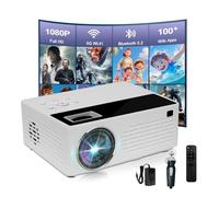 [Applications intégrées] Projecteur intelligent Bluetooth 5G WiFi, livré avec un mini support, mini projecteur avec haut-parleur stéréo, support 4K HD projecteur portable, compatible avec TV Stick