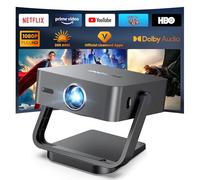 [Applications Netflix intégrées] Projecteur intelligent FUDONI avec WiFi 6 et Bluetooth, mise au point électrique, Keystone automatique, projecteur Full HD 1080p avec Prime Video/YouTube, proyecteur