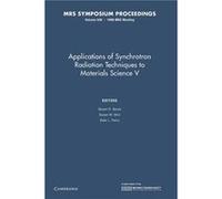 Applications of Synchrotron Radiation Techniques to Materials Science V Volume 590 - Cambridge University Press - Cambridge University Press - Livre en An Cambridge University PressCambridge Universit
