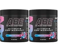 Applied Nutrition ABE Pré-Entraînement - All Black Everything Poudre Pre Workout à Base de Citrulline, de Créatine et de Bêta-Alanine, Énergie (375 g (Lot de 2), Bubblegum Crush)