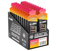 Applied Nutrition ABE Pre Workout Gel - All Black Everything Pre Workout Gel énergétique & performance physique avec citrulline, créatine, bêta alanine (20 x 60 ml) gels (Tropical Vibes)