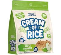 Applied Nutrition Crème de riz pour entraînement, riche en glucides, vegan — 1 kg Apple Crumble