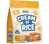 Applied Nutrition Complément de Crème de Riz, Crème de Riz pour Entraînement Riche en Glucides, Source d'Énergie pour Collation, Facile à Digérer, Vegan (1kg, Golden Syrup)
