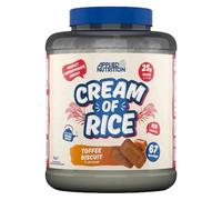 Applied Nutrition Complément de Crème de Riz Toffee Biscuit, 2kg | Snacks, faciles à digérer, peu de sucre et de graisses (2 kg, biscuit au caramel)