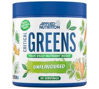 Applied Nutrition Critical Greens - Poudre de Super-Aliments Verts - Poudre de Légumes Verts - Superaliments en Poudre - Végan, Riche en Nutriments (150 g - 30 Portions) (Unflavoured)