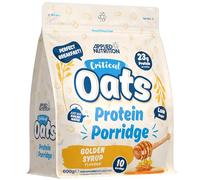 Applied Nutrition Critical Oats Porridge Protéiné, Protéine de Whey, Protéines de Lactosérum en Poudre avec Avoine Complète, Isolat de Protéines ISO-XP, Acides Aminés (600g, Golden Syrup)