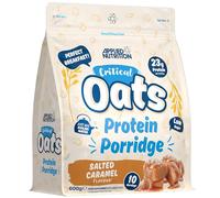 Applied Nutrition Critical Oats Porridge Protéiné, Protéine de Whey, Protéines de Lactosérum en Poudre avec Avoine Complète, Isolat de Protéines ISO-XP, Acides Aminés (600g, Salted Caramel)
