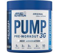Applied Nutrition Pump 3G Pre Workout, Boisson de Pré-Entraînement, Booster Musculation, Énergie, Concentration et Performance (375g (Pack of 1), Icy Blue Raz)