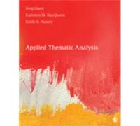 Applied Thematic Analysis by Emily E. FHI 360 Namey Collectif (Auteur)